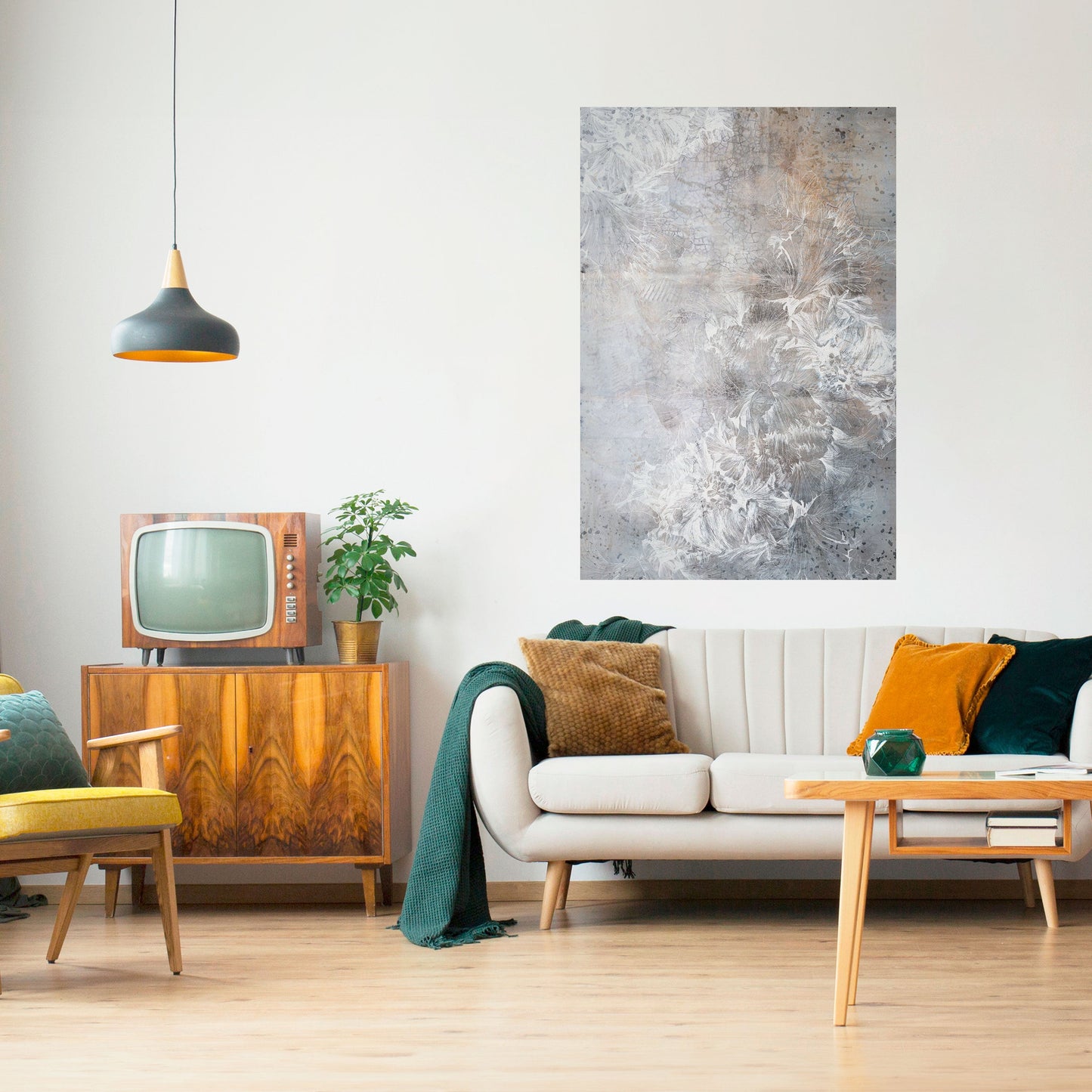 WHITE WHISPER Peel and Stick Vertical Poster