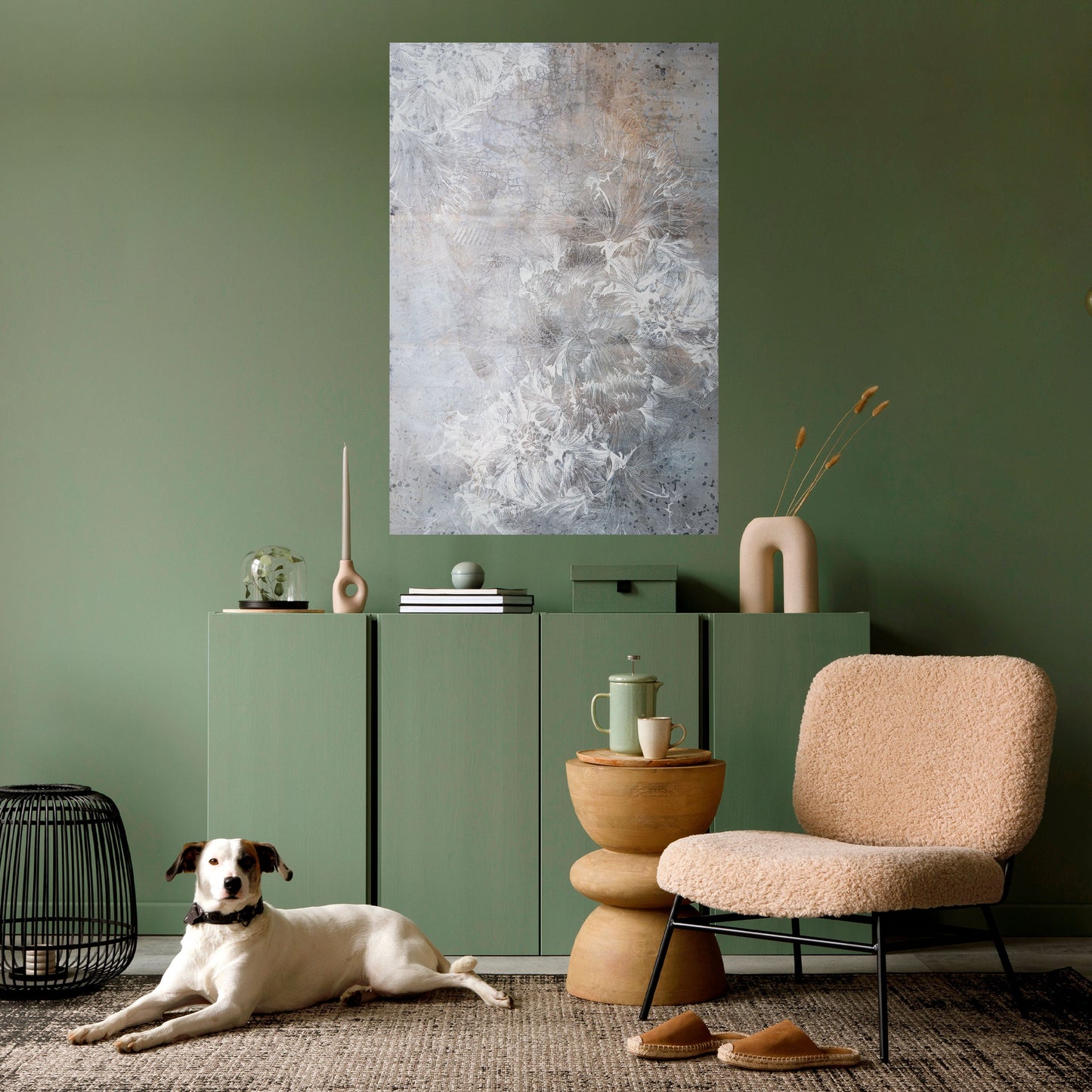 WHITE WHISPER Peel and Stick Vertical Poster