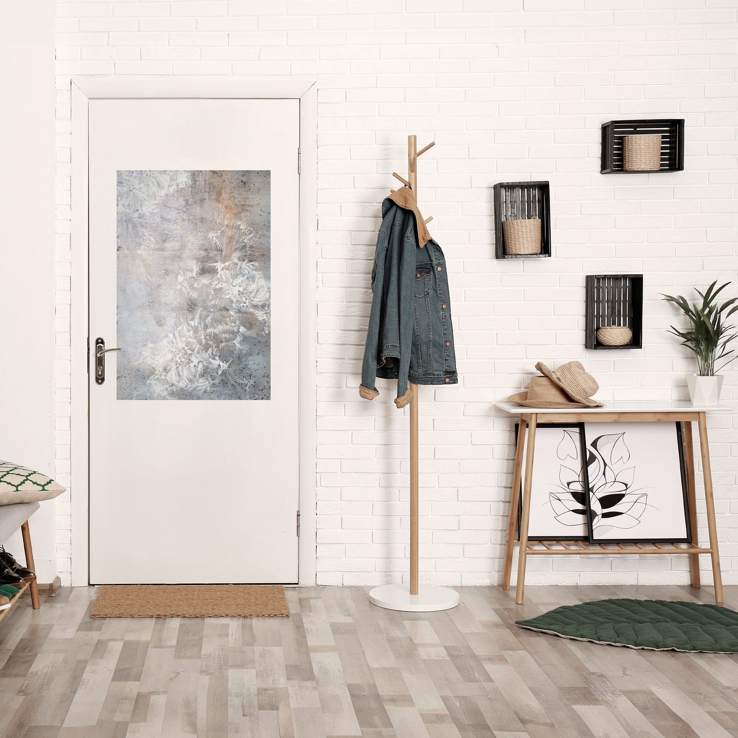 WHITE WHISPER Peel and Stick Vertical Poster