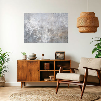 WHITE WHISPER Peel and Stick Horizontal Poster