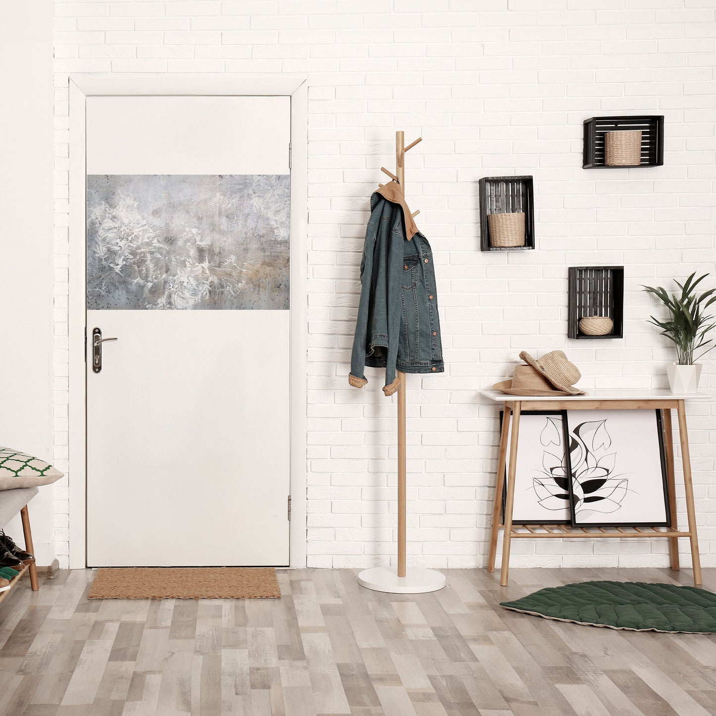 WHITE WHISPER Peel and Stick Horizontal Poster