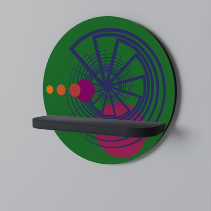 VIVID COLORWHEEL Mensola Rotonda Decorativa con Finitura Nera