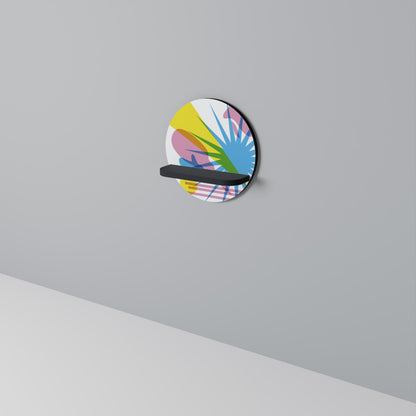 LUMINOUS PARADE Mensola Rotonda Decorativa con Finitura Nera