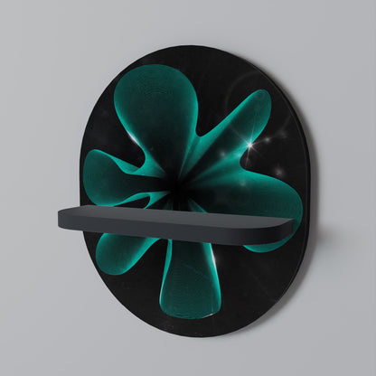 ELECTRIC ILLUSION Mensola Ovale Decorativa con Finitura Nera