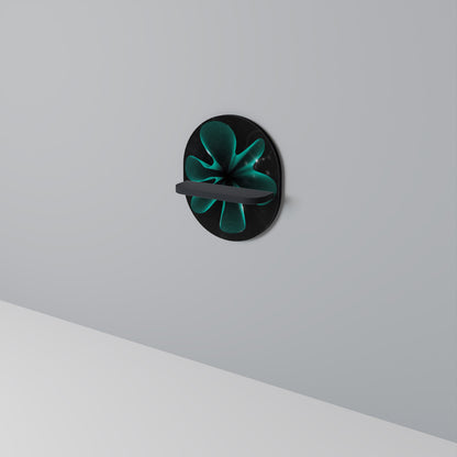 ELECTRIC ILLUSION Mensola Ovale Decorativa con Finitura Nera