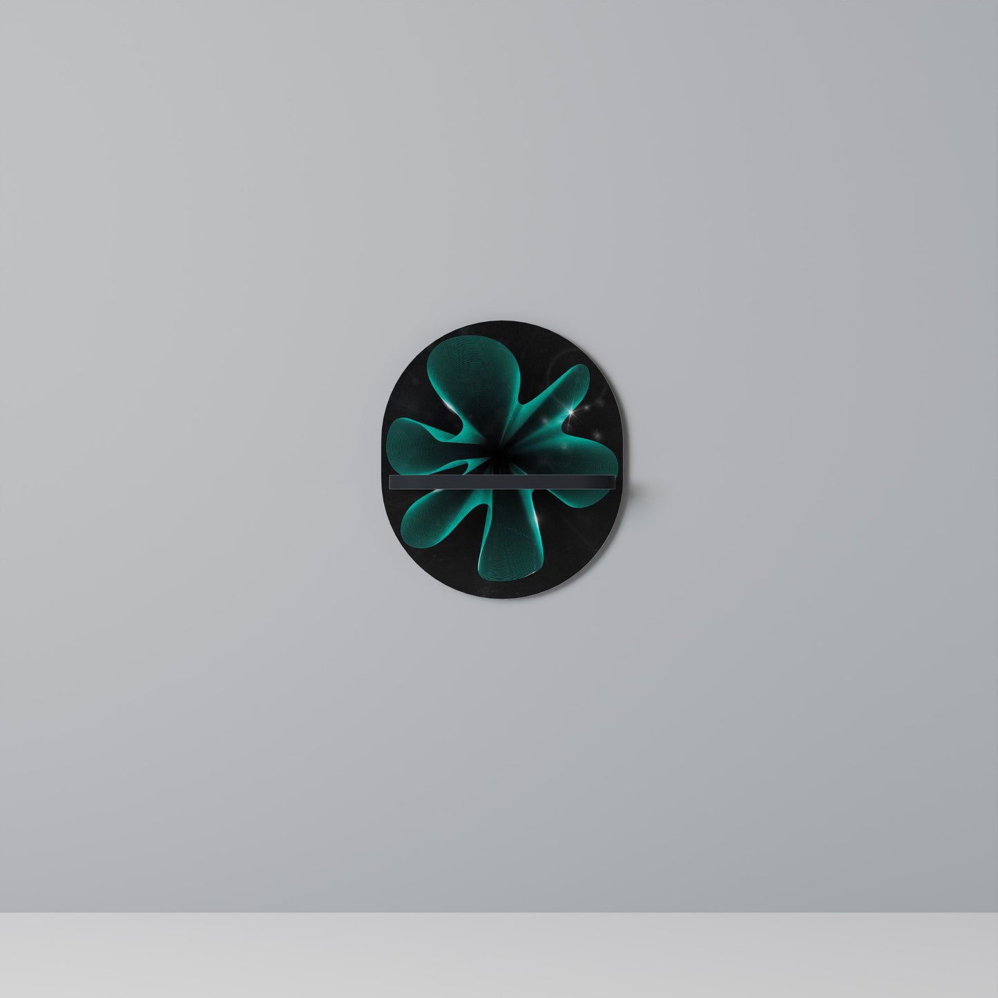 ELECTRIC ILLUSION Mensola Ovale Decorativa con Finitura Nera