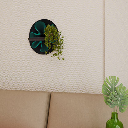 ELECTRIC ILLUSION Mensola Ovale Decorativa con Finitura Nera