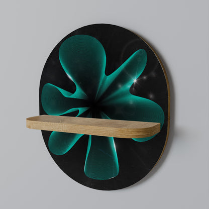 ELECTRIC ILLUSION Oval Art Shelf In Oak Effect