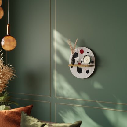 DOT-TO-DOT LULLABY Mensola Ovale Decorativa in Effetto Rovere