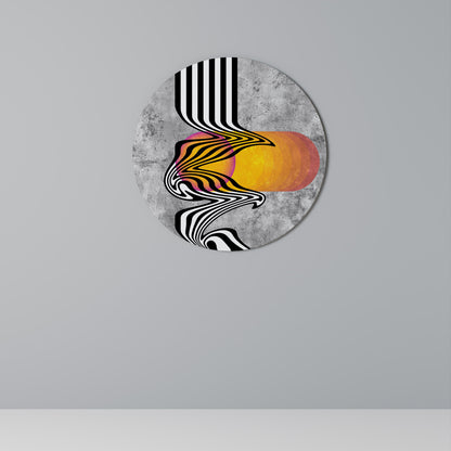 WHIMSICAL WAVES Round Wall Art