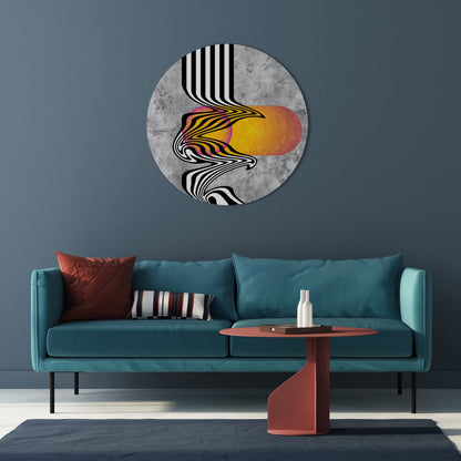 WHIMSICAL WAVES Round Wall Art