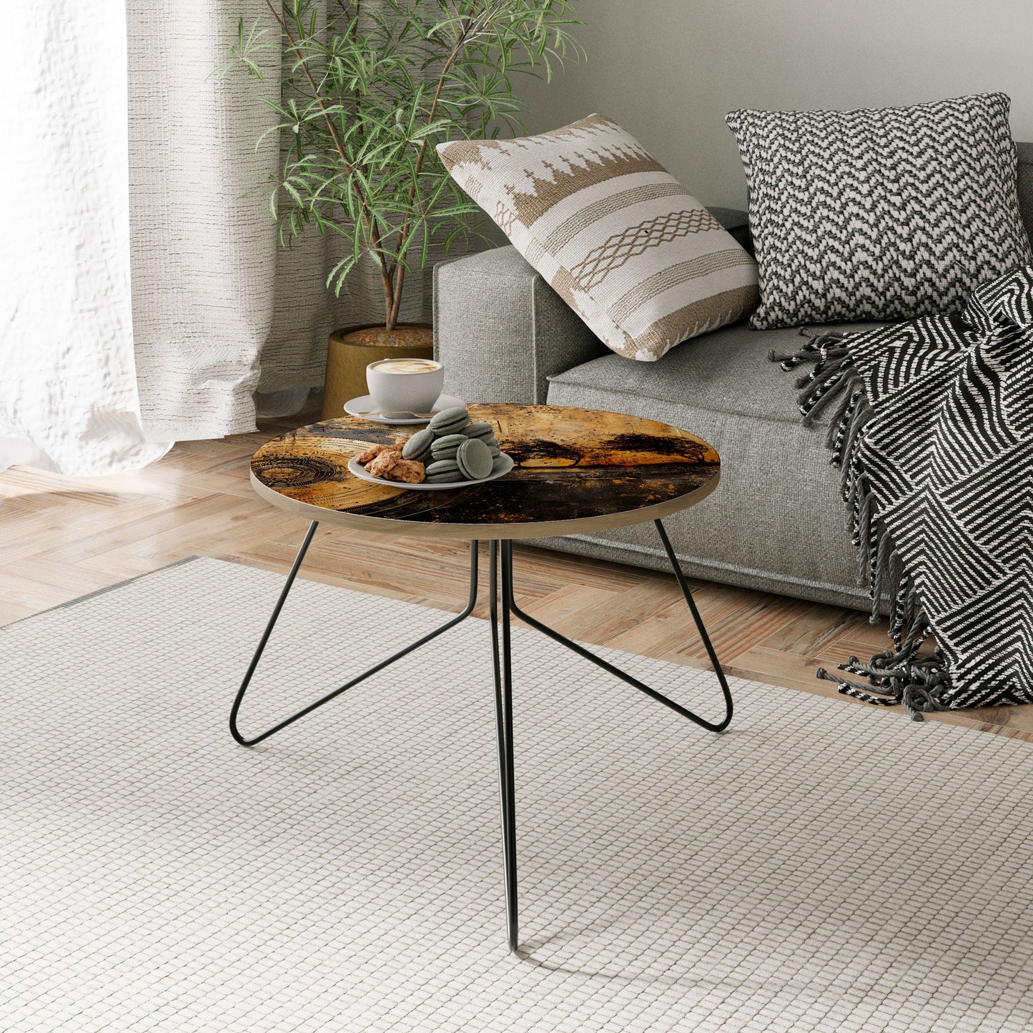 COPPERY EARTHQUAKE Coffee Table 60