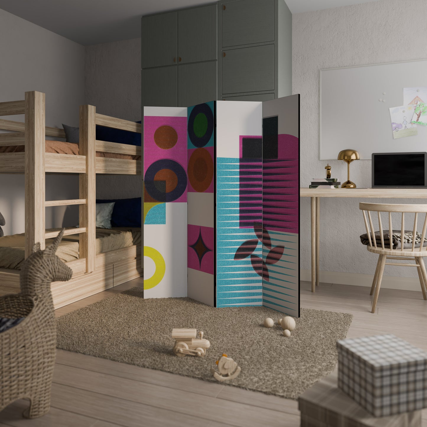 FORM VARIETY Divisorio decorativo per ambienti a 4 pannelli