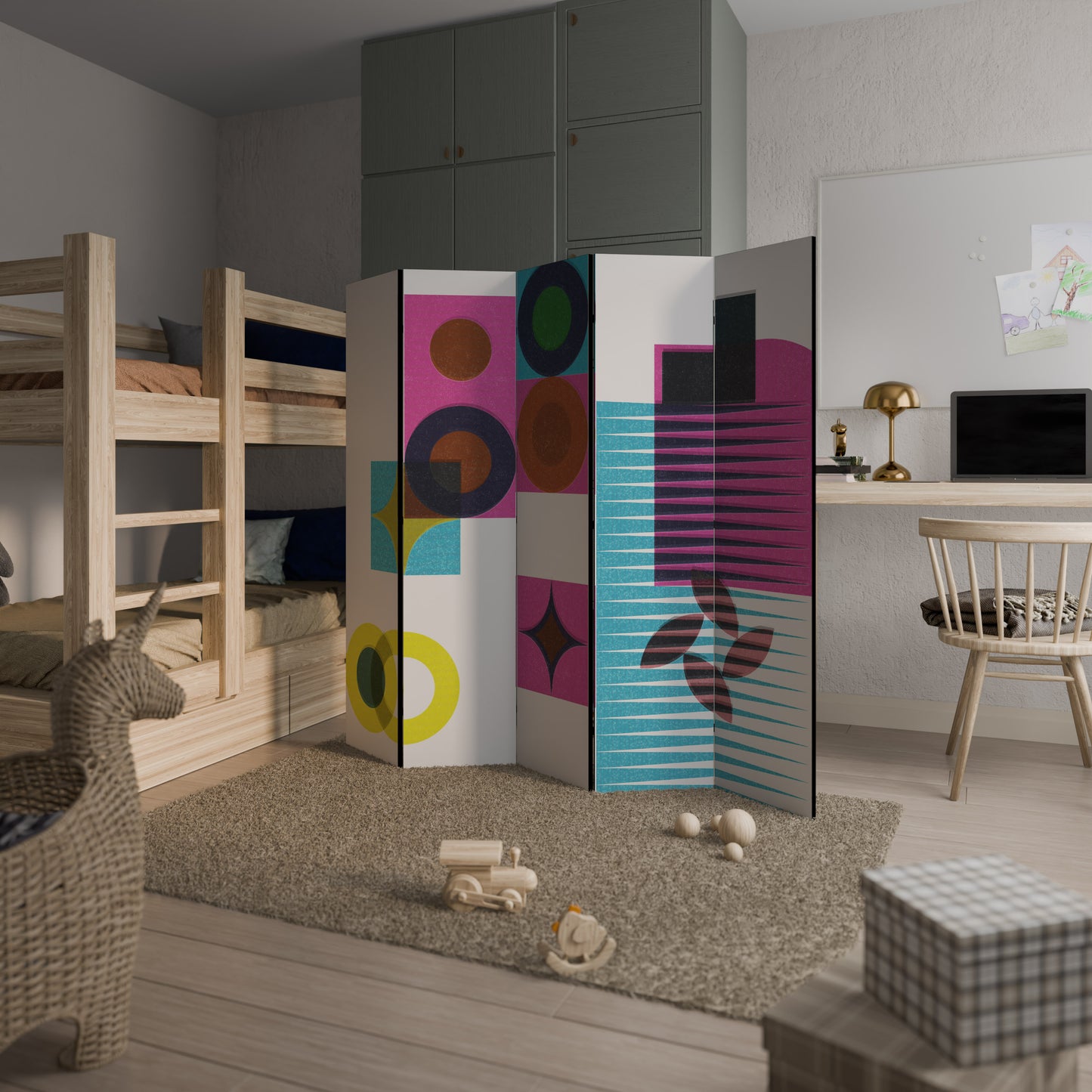 FORM VARIETY Divisorio decorativo per ambienti a 5 pannelli