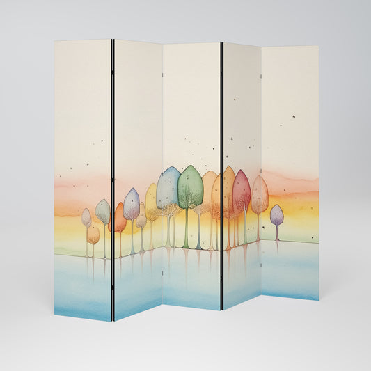 COLORFUL OASIS Decorative 5-Panel Room Divider