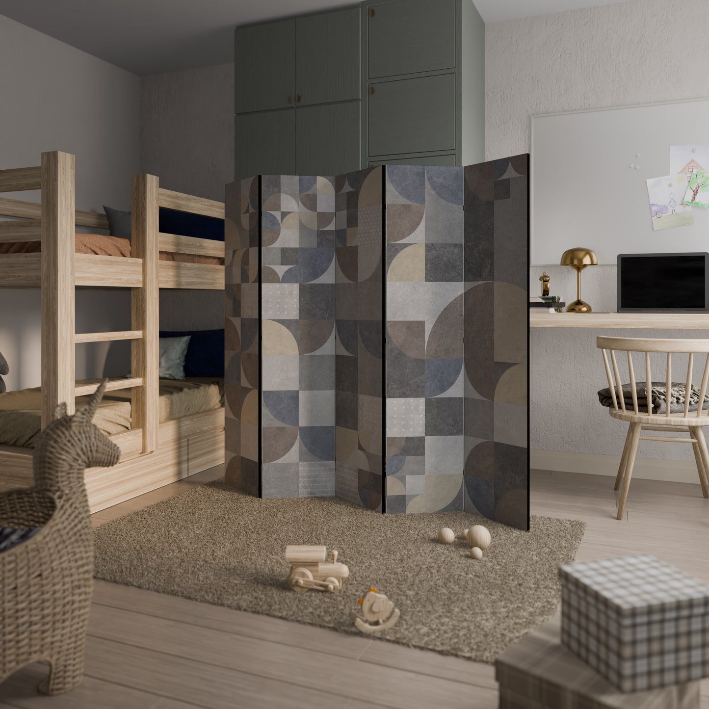 A PIECE OF SHAPE - Divisorio decorativo per ambienti a 5 pannelli