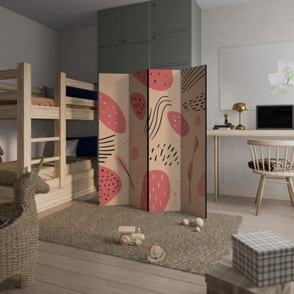 APRICOT FRENZY Divisorio decorativo per ambienti a 4 pannelli