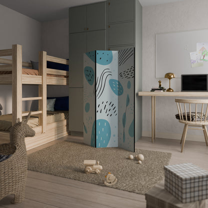 GREENISH FRENZY Divisorio decorativo per ambienti a 3 pannelli