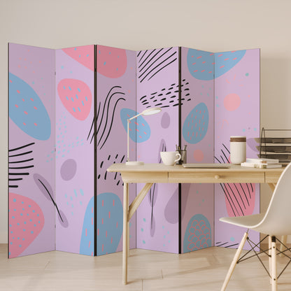 PINKY FRENZY Divisorio decorativo per ambienti a 6 pannelli