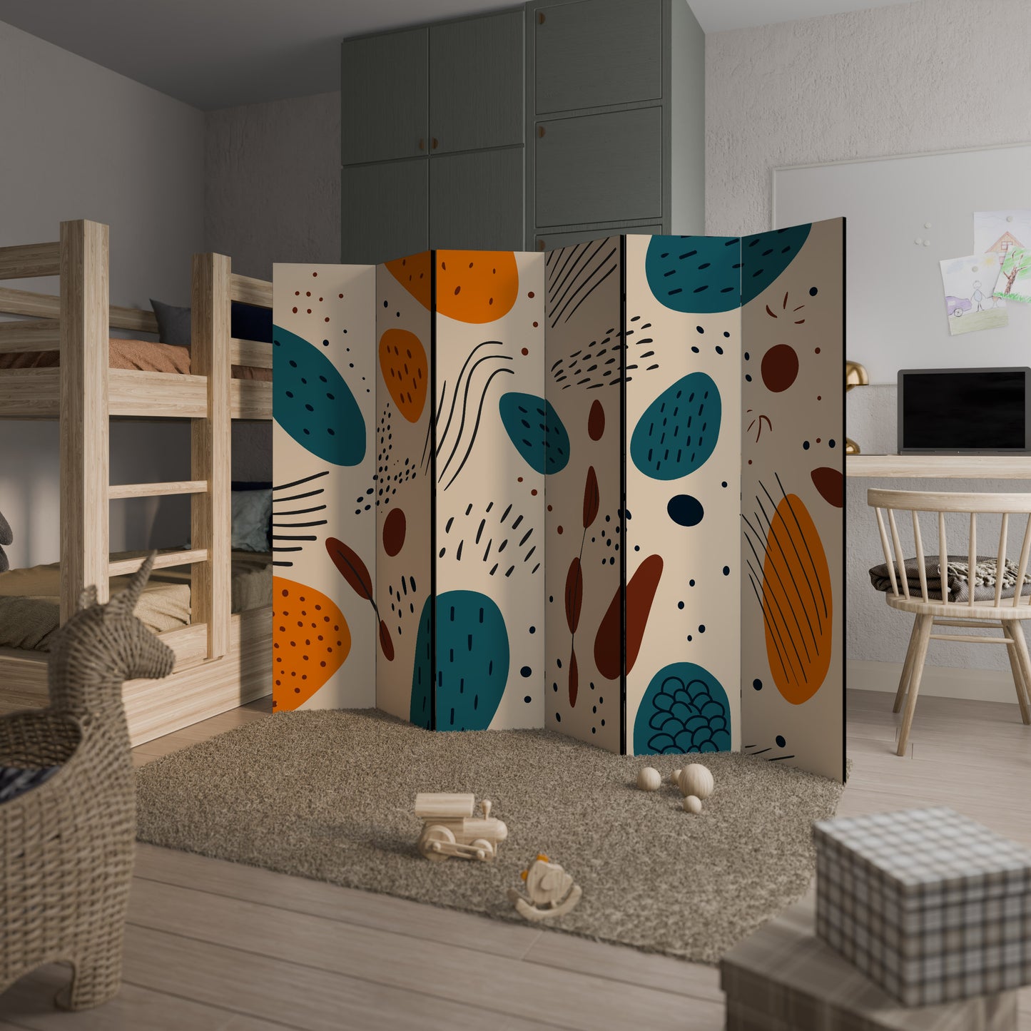 VIBRANT FRENZY Divisorio decorativo per ambienti a 6 pannelli