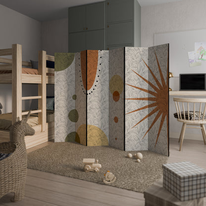 RAYS AND ROUNDELS Divisorio decorativo per ambienti a 6 pannelli
