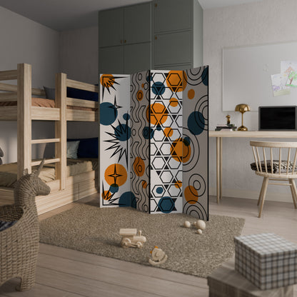 Divisorio decorativo per ambienti a 4 pannelli ABSTRACT SYMPHONY FLARE