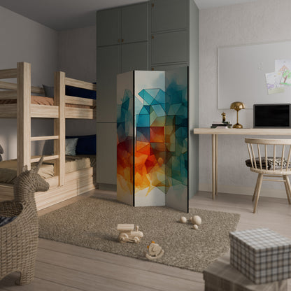 VIBRANT FACETS UNITE - Divisorio decorativo per ambienti a 3 pannelli