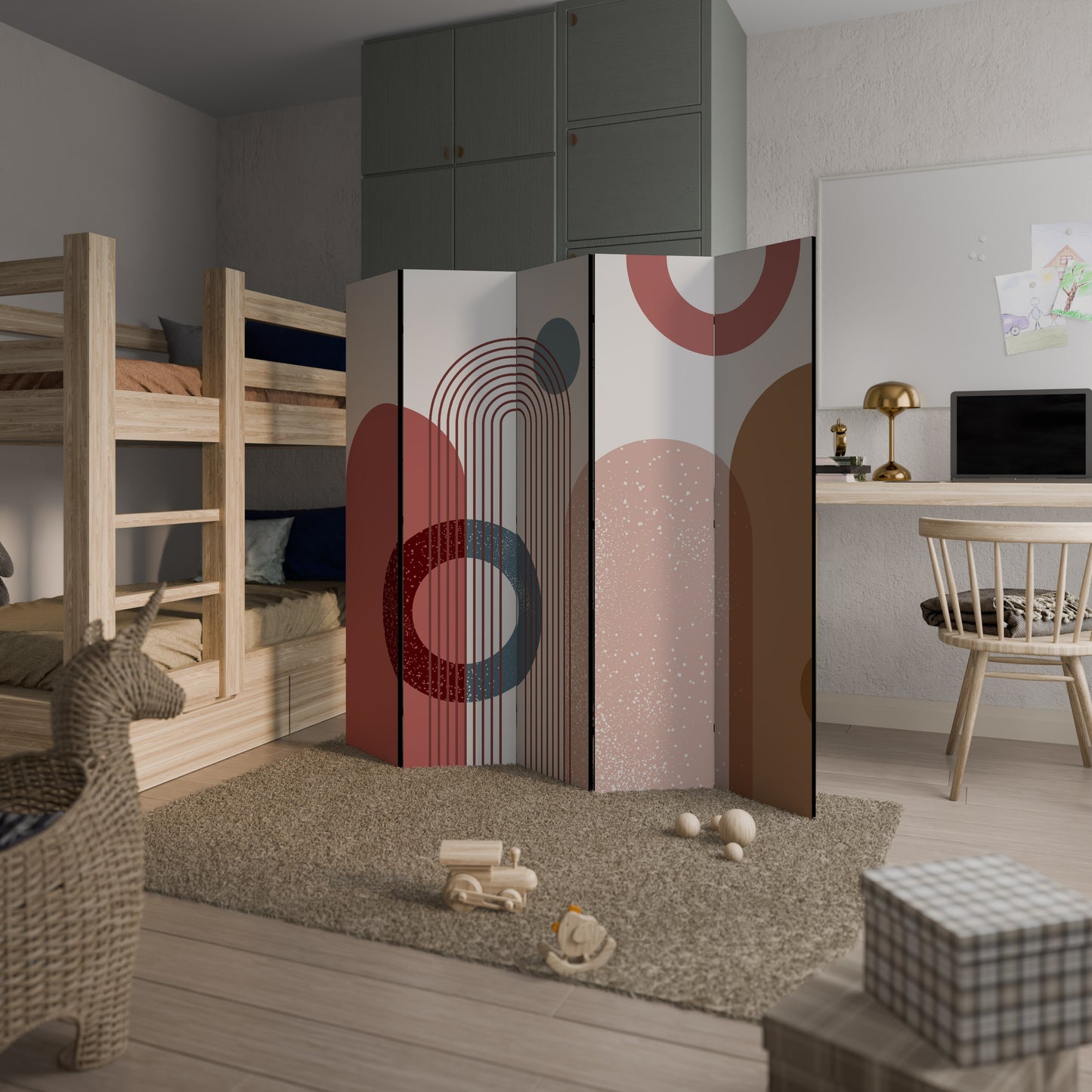 SHAPESCAPE LEAP Divisorio decorativo per ambienti a 5 pannelli