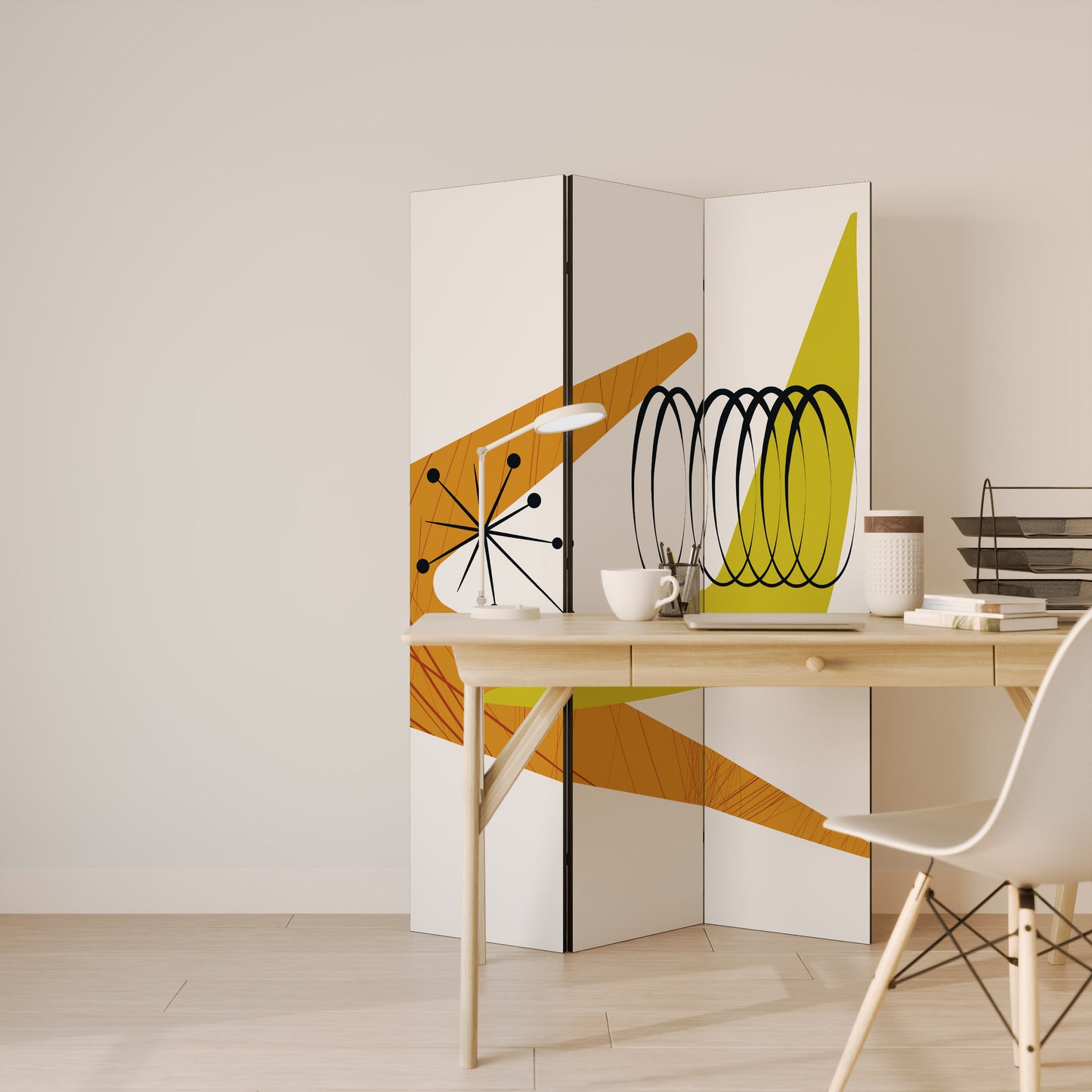 MAGNETIC HIT Divisorio decorativo per ambienti a 3 pannelli