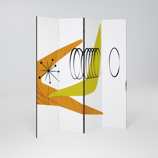 MAGNETIC HIT Divisorio decorativo per ambienti a 4 pannelli