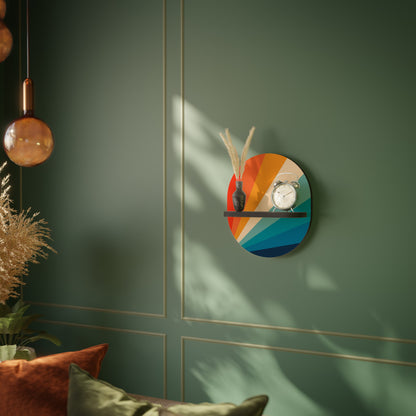 PRISM CONCUSSION Oval Art Shelf In Black Finish