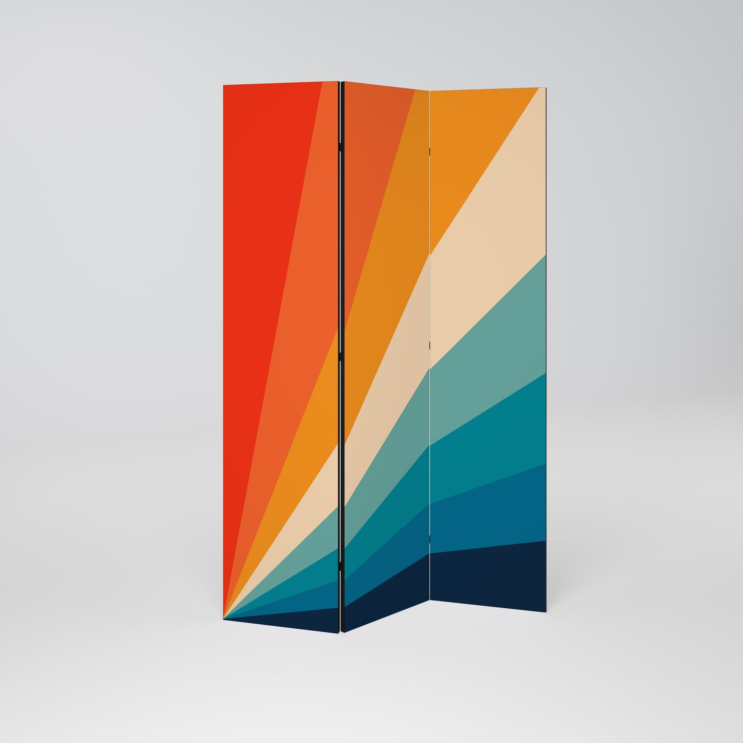 PRISM CONCUSSION Divisorio decorativo per ambienti a 3 pannelli