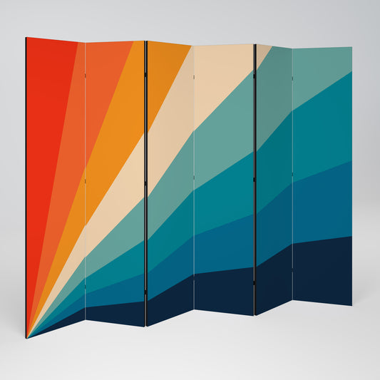 PRISM CONCUSSION Divisorio decorativo per ambienti a 6 pannelli