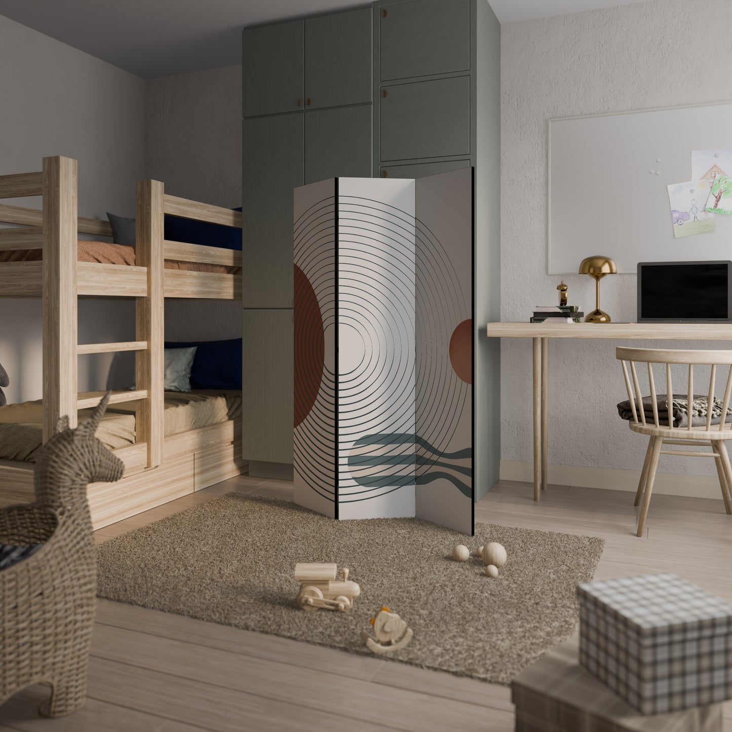 QUIET SNAPSHOT Divisorio decorativo per ambienti a 3 pannelli