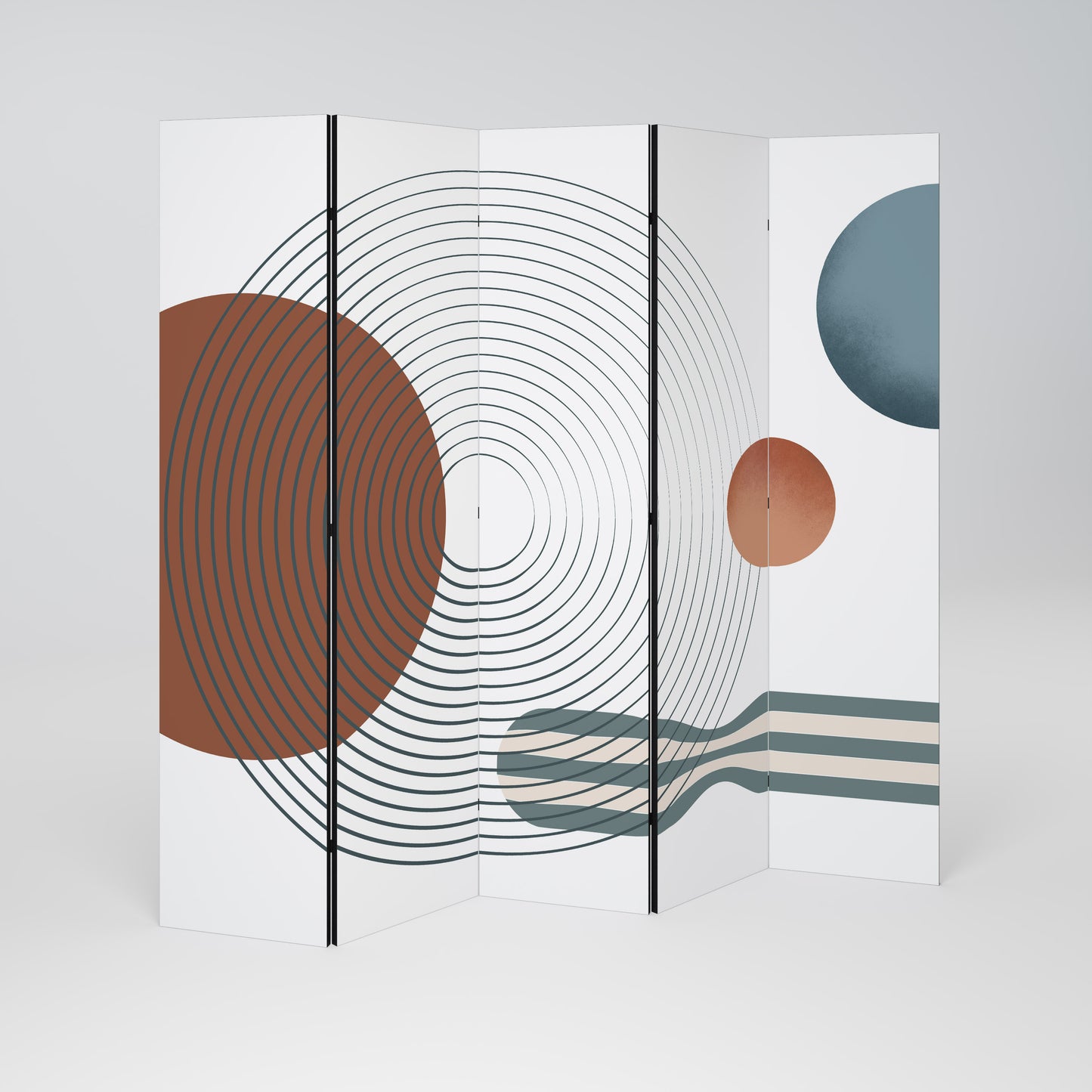 QUIET SNAPSHOT Decorative 5-Panel Room Divider