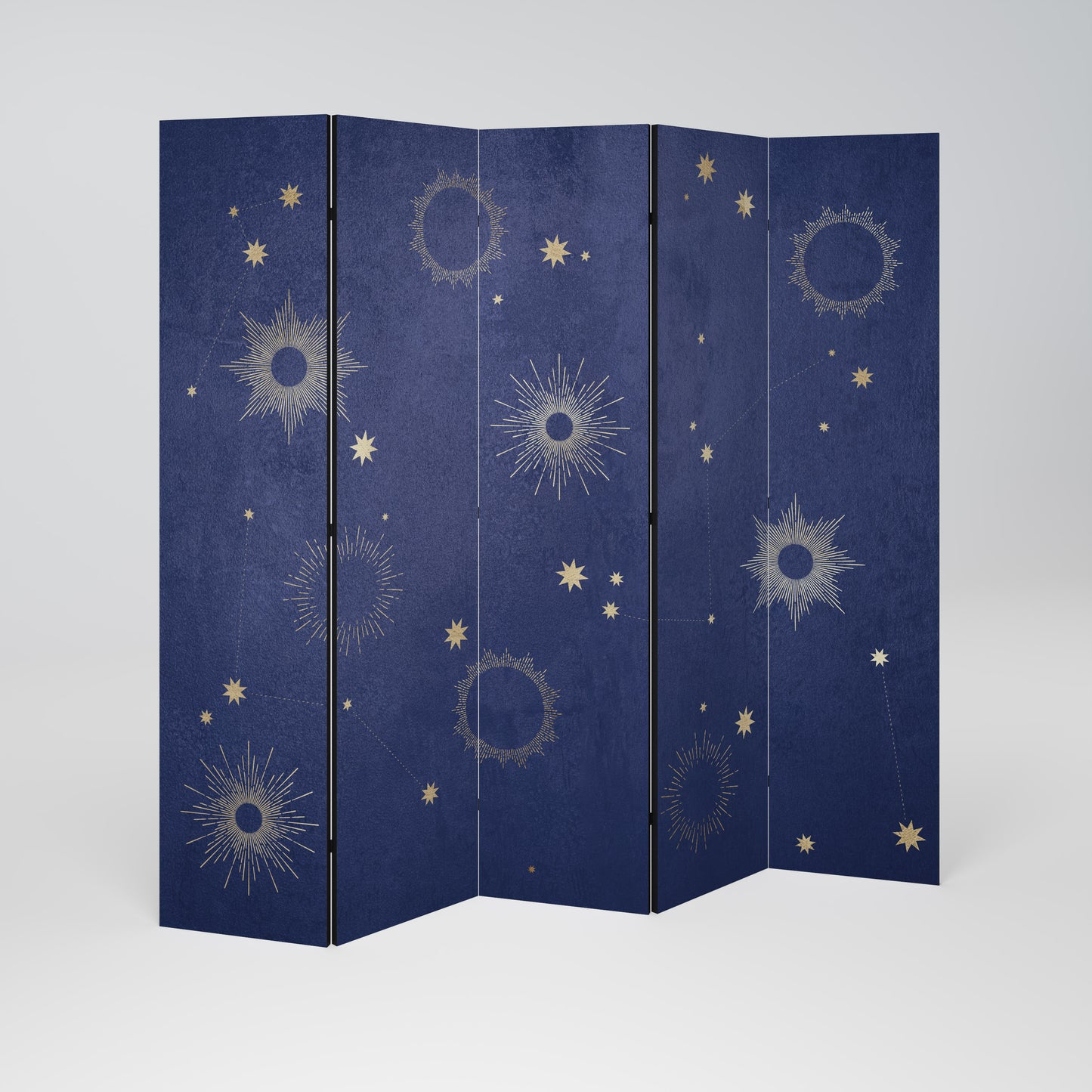 MIDNIGHT PATH Decorative 5-Panel Room Divider