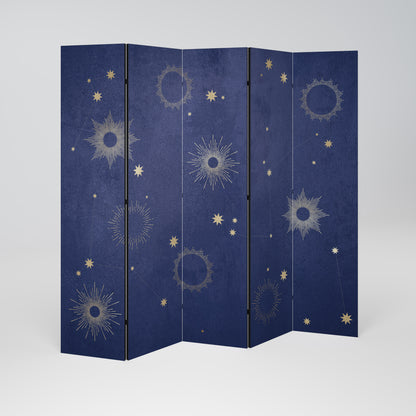 MIDNIGHT PATH Decorative 5-Panel Room Divider