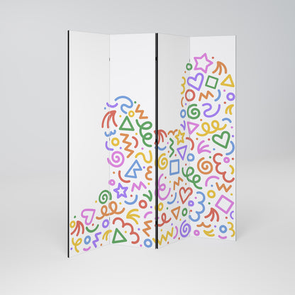 SHAPE EXCITEMENT Divisorio decorativo per ambienti a 4 pannelli