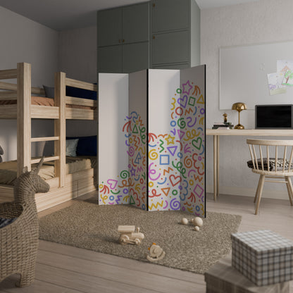 SHAPE EXCITEMENT Divisorio decorativo per ambienti a 4 pannelli