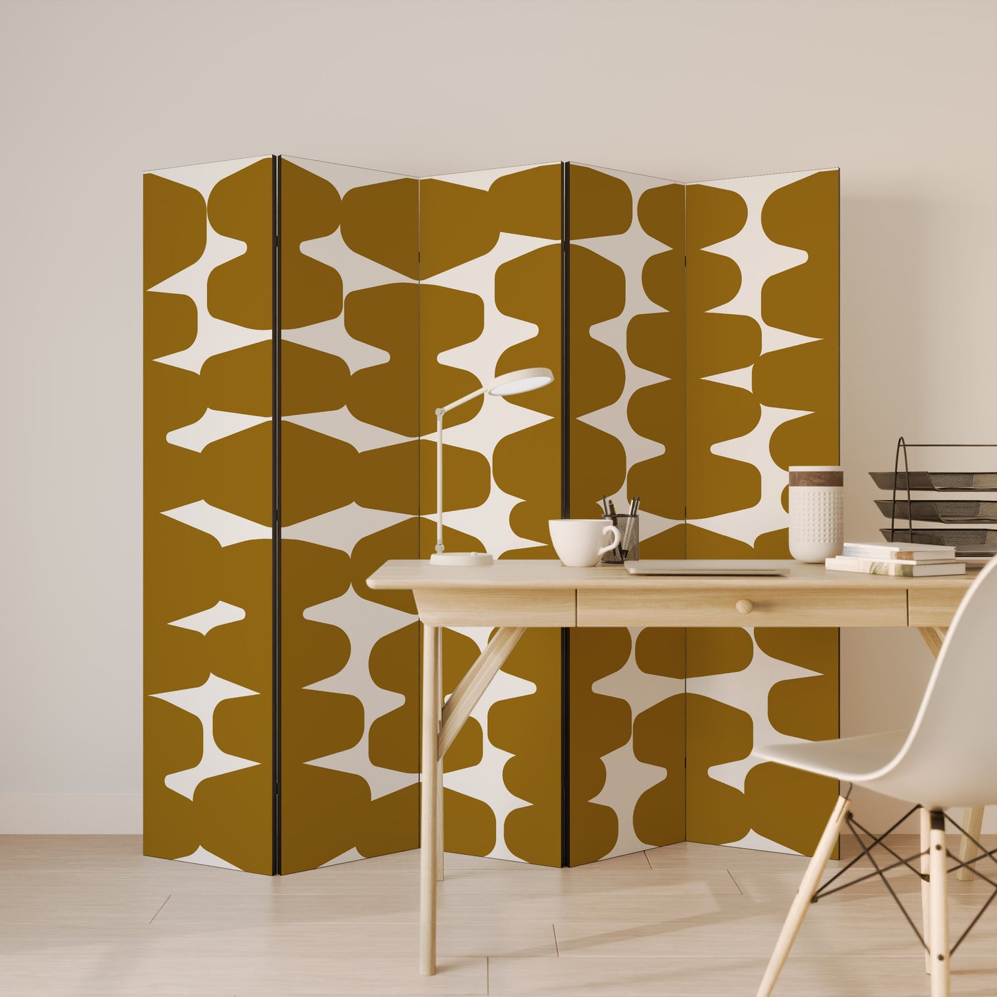 MOLTEN ECHOES Decorative 5-Panel Room Divider