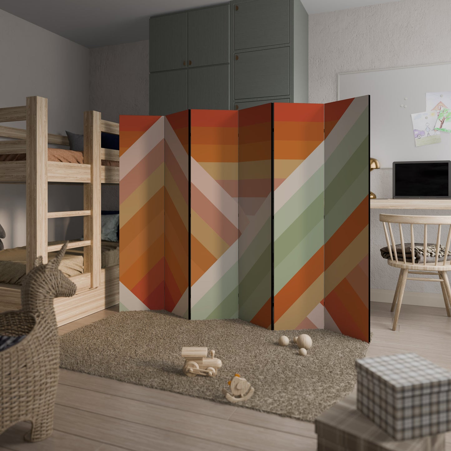 GRADIENT PICKS Divisorio decorativo per ambienti a 6 pannelli