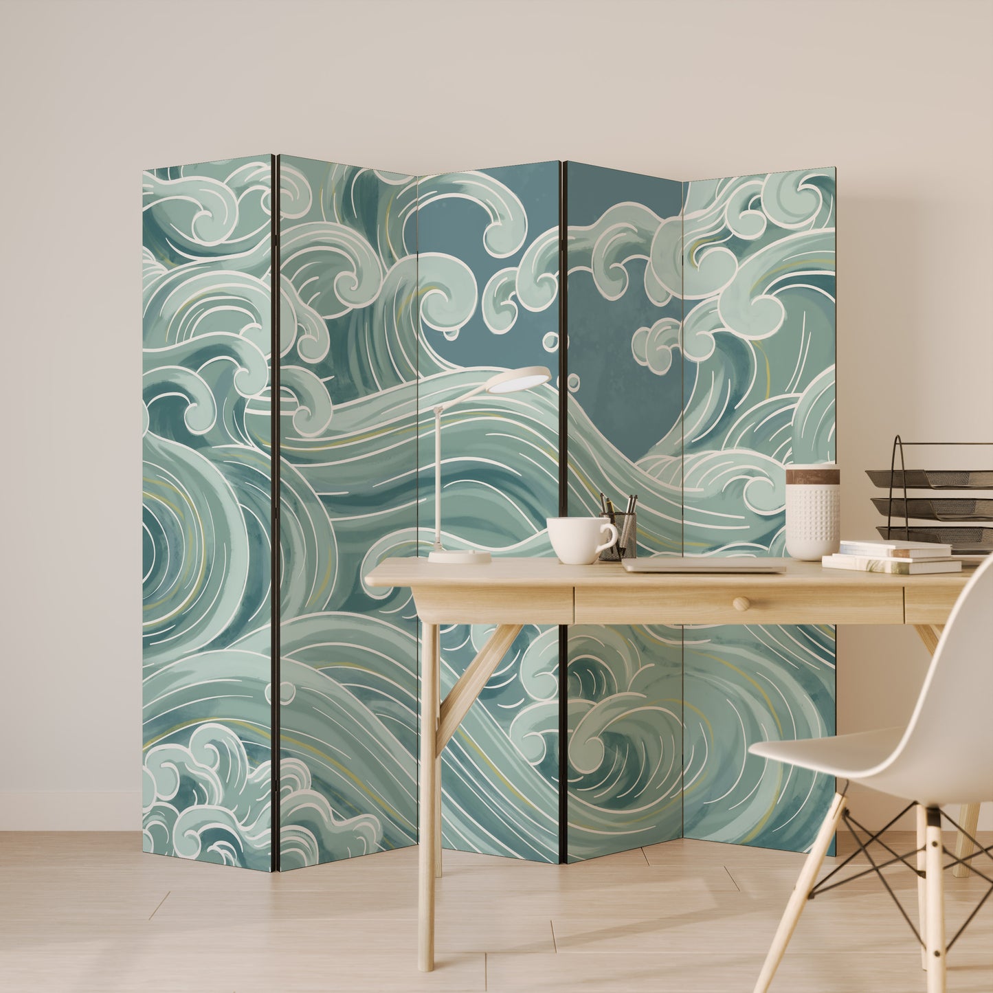 ASIAN SWAY Decorative 5-Panel Room Divider