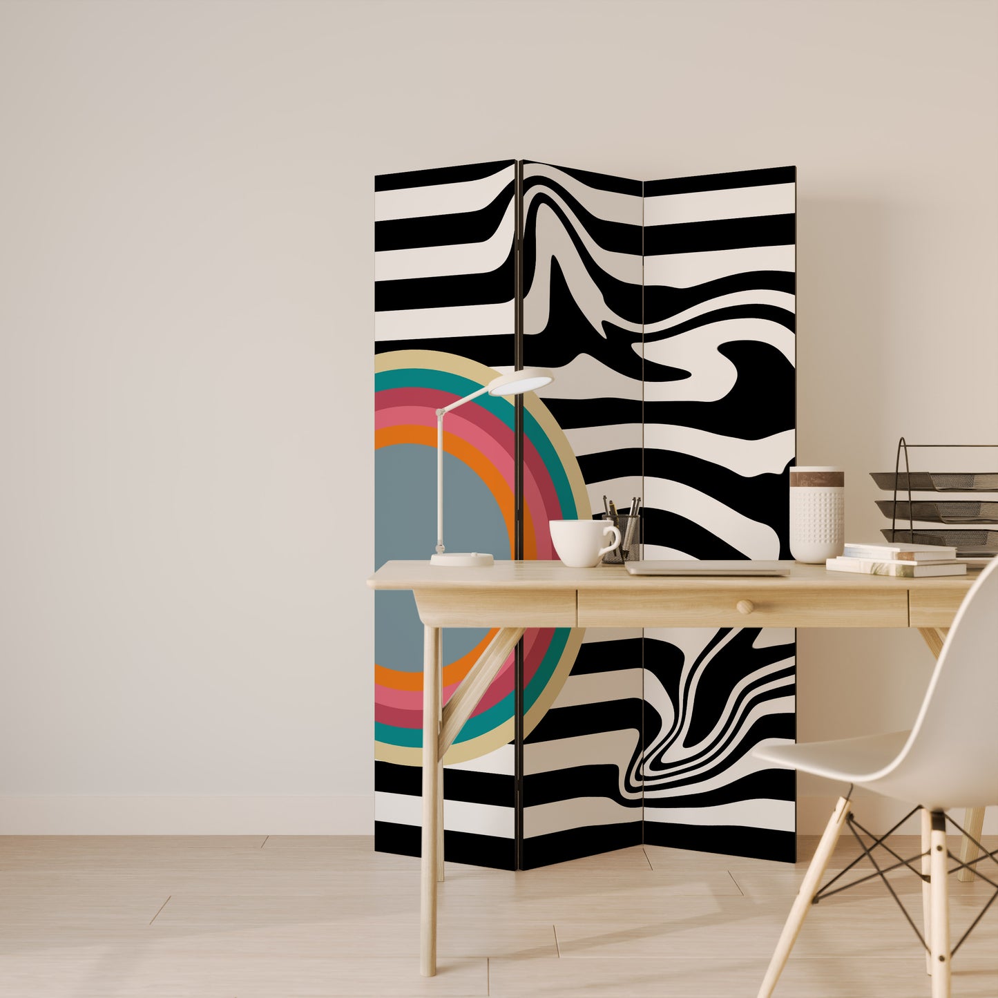 SPECTRA SHOWCASE Divisorio decorativo per ambienti a 3 pannelli