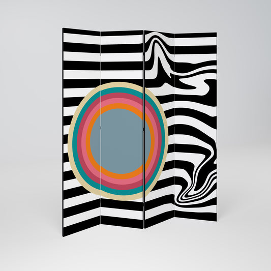 SPECTRA SHOWCASE Divisorio decorativo per ambienti a 4 pannelli