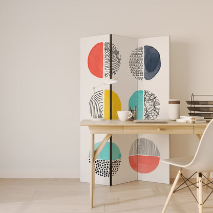 SHAPESHIFT TREASURES Divisorio decorativo per ambienti a 3 pannelli