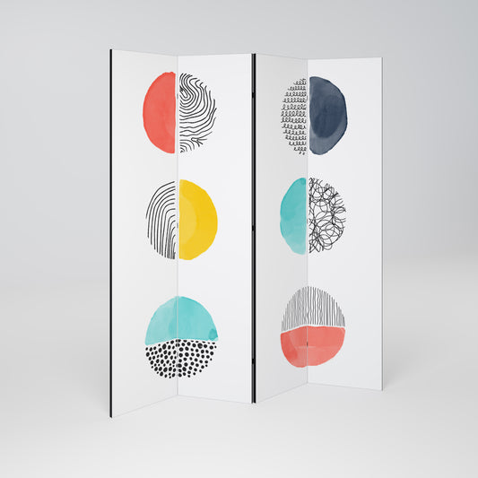 SHAPESHIFT TREASURES Divisorio decorativo per ambienti a 4 pannelli