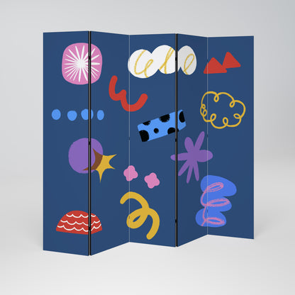 DREAMY HUMOR Decorative 5-Panel Room Divider