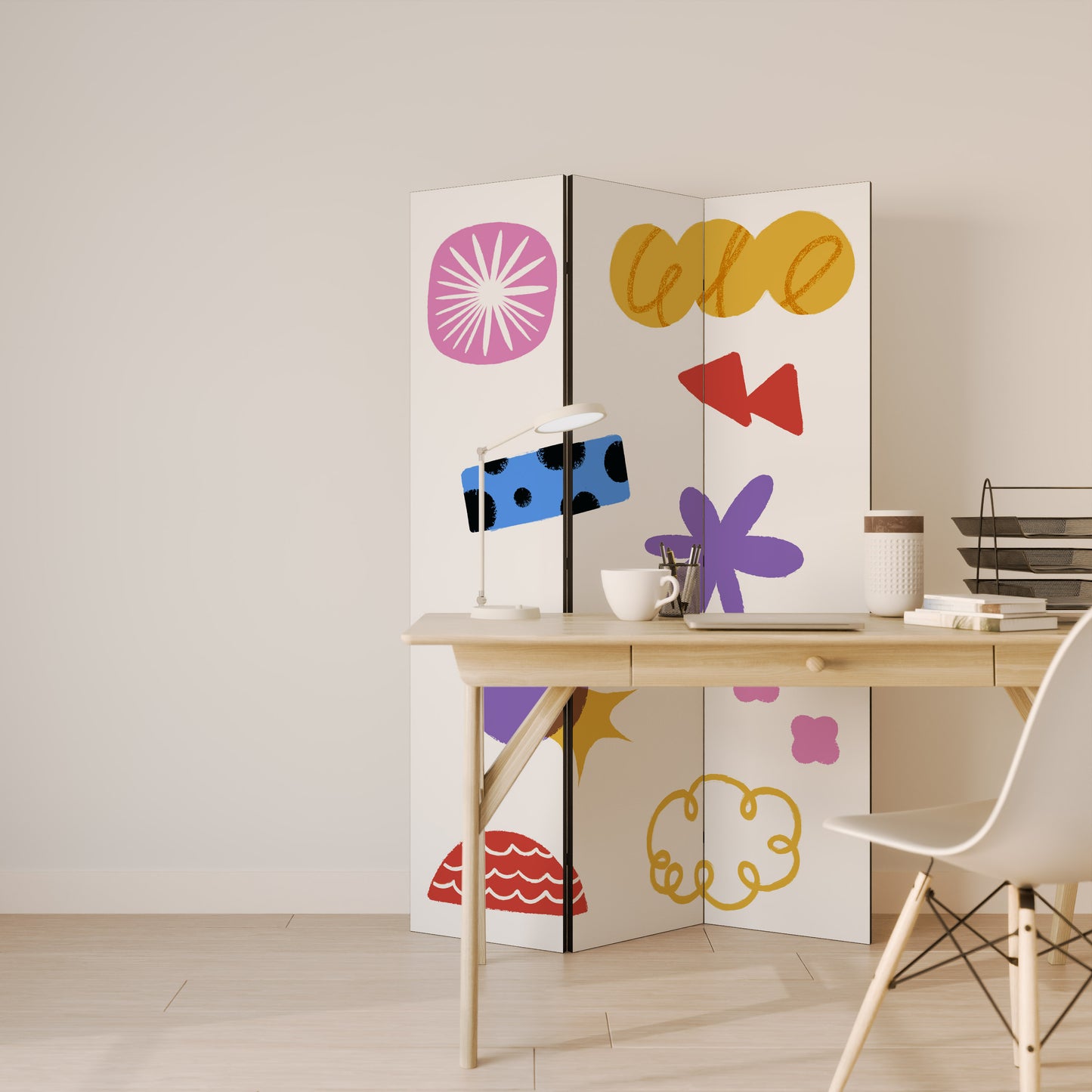 DREAMY MOOD Divisorio decorativo per ambienti a 3 pannelli