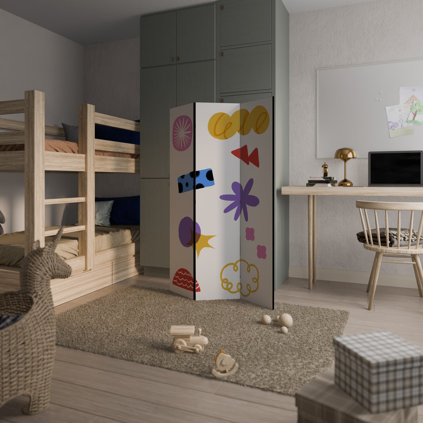 DREAMY MOOD Divisorio decorativo per ambienti a 3 pannelli