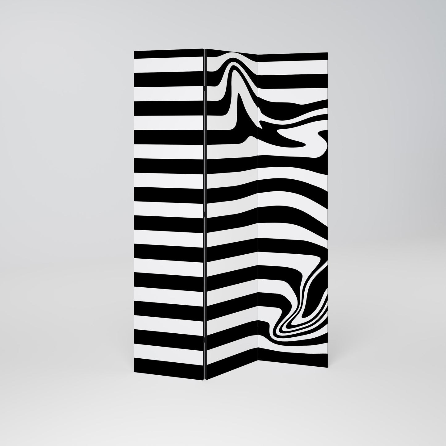 Divisorio decorativo per ambienti POLYLINE FUZZY a 3 pannelli